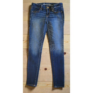 American Eagle Womens Jegging Stretch Jeans Size 4 Skinny Blue Denim 28X29